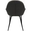 Lumisource Clubhouse Dining Chair in Black with Grey Vintage Faux Leather, PK 2 DC-CLB BK+GY2